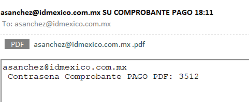 Figure 2. Phishing email visual appearance
